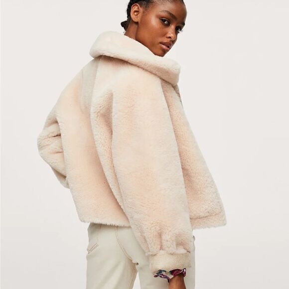 Mango Reversible faux shearling-lined jacket - Picture 8 of 11